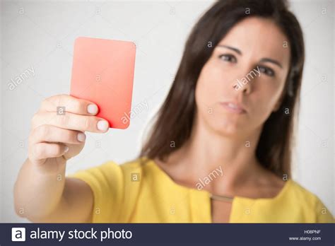 Showing Red Card Hi Res Stock Photography And Images Alamy