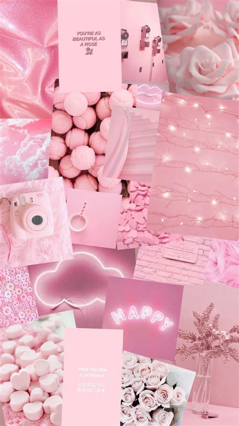 Aesthetic Rose Pastel🌸 Paredes Cor De Rosa Papel De Parede Cor De