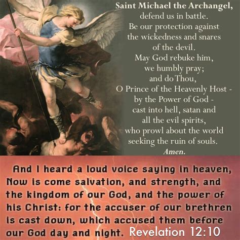 Saint Michael Archangel Defend Us In Battle Revelation 12 St