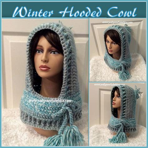 Holly Jolly Hooded Cowl Pattern By Sara Sach Hooded Cowl Pattern