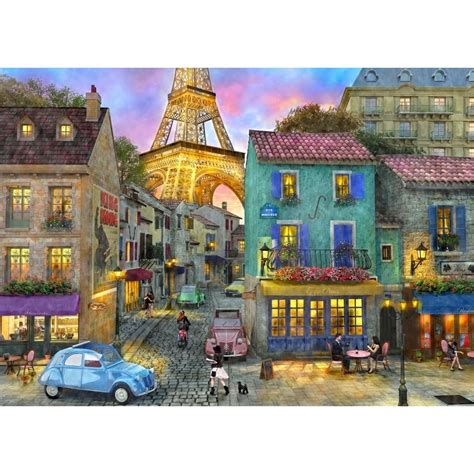 Paris Streets Rolled Canvas Art Dominic Davidson 18 X 9