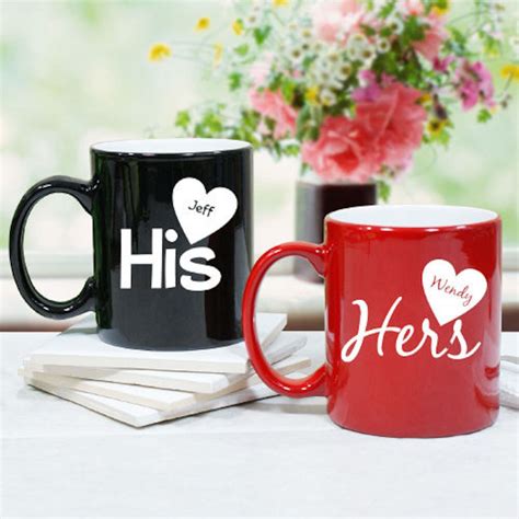Personalized His And Hers Mugs Cute Valentines Day Ideas Mugs