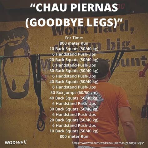 Chau Piernas Goodbye Legs Wod Wod Workout Crossfit