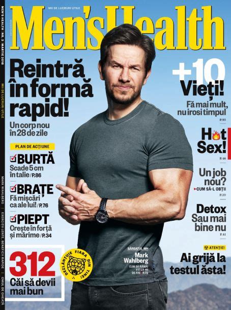 Mark Wahlberg Mens Health Magazine March 2018 Cover Photo Romania