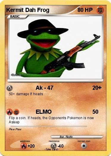 Pokémon Kermit Dah Frog Ak 47 My Pokemon Card