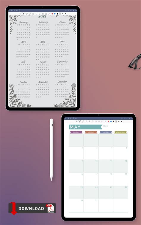 Monthly Printable Calendar Blank Monthly Calendar Template Etsy