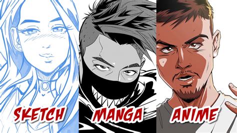 Custom Portrait Anime Comic Turn Yourself Into Manga Manga Portrait Drawing And Illustration Art