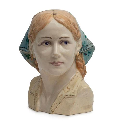 Italian Ceramic Bust Of Peasant Woman Bustsheads Sculpturestatuary