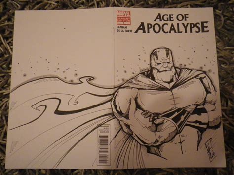 Age Of Apocalypse In Samuel Amiets Blanck Cover With Sketch Comic Art