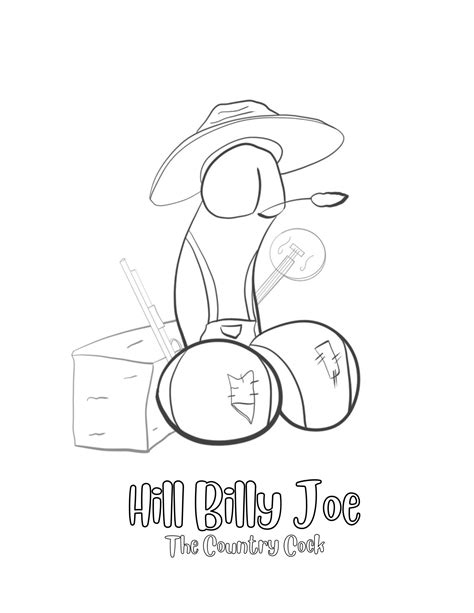 Hill Billy Penis Themed Adult Coloring Book Sheet Etsy México