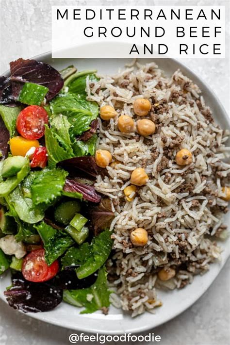Small zucchini , diced (about 4 cups). Mediterranean Ground Beef and Rice | FeelGoodFoodie ...