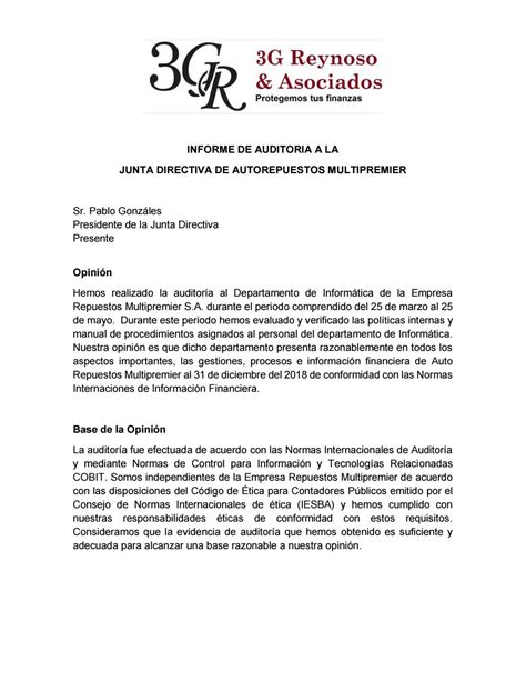Informe Auditoria De Sistema By Nataly2773 Issuu