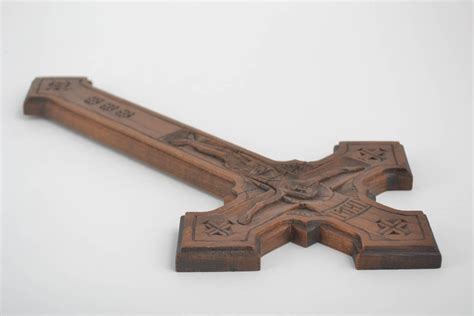 Wooden wall decor wall crucifix handmade wood cross rustic ...