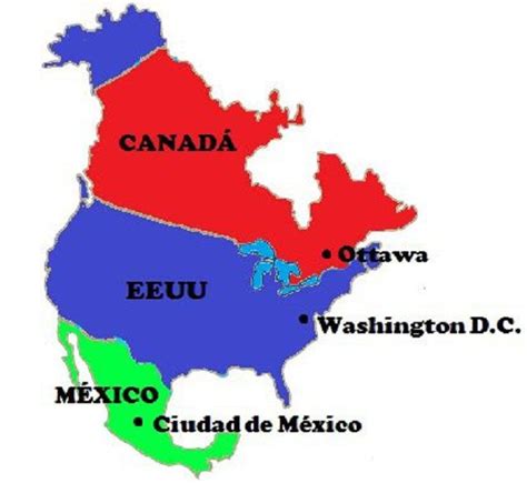 Países Y Capitales De América Del Norte Hs Geografía Pinterest