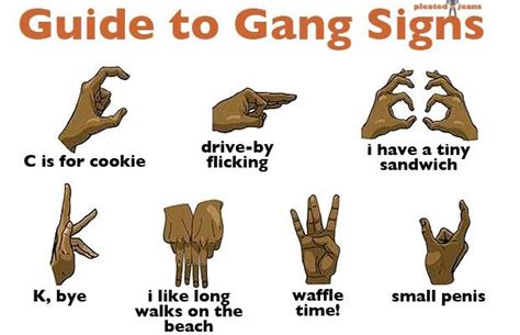 Visual Guide To Gang Signs Gang Signs Gang Gang Symbols