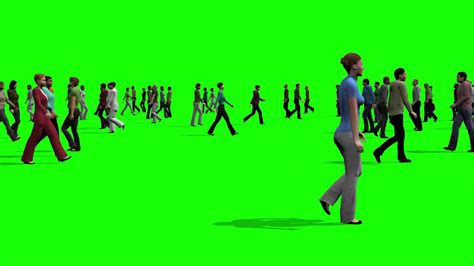 Crowd People Walking Green Screen Free With 4k No Copyrights Issue