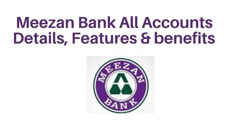 Meezan Bank All Accounts Details Features Benefits 2023 Latest