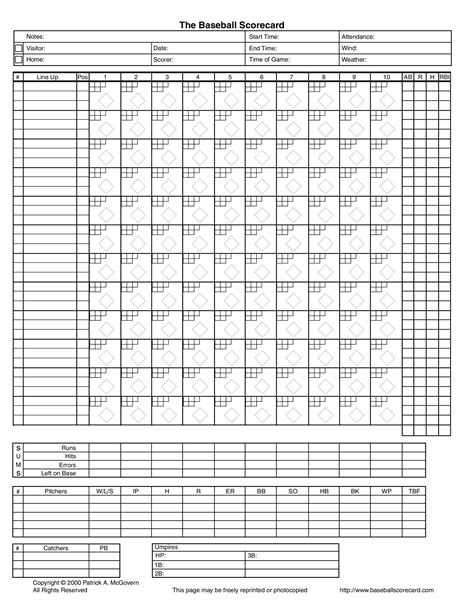 Printable Baseball Scoresheet Customize And Print