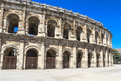 Roman Amphitheater In Nimes France Stock Image Image Of Architecture