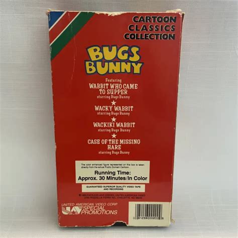 Uav Cartoon Classics Collection Bugs Bunny Vhs Volume Anni Video