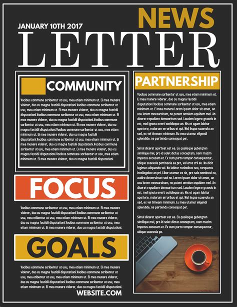 Community newsletter design social media template. | Newsletter design ...