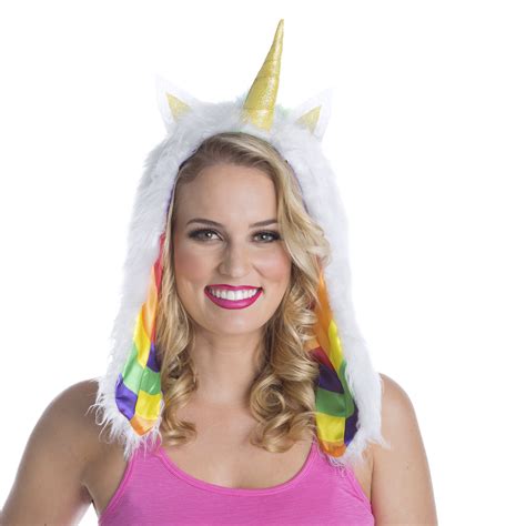 Halloween Woman White Rainbow Unicorn Hoodie