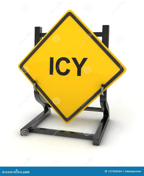Road Sign Icy Stock Illustration Illustration Of Isolated 137269564
