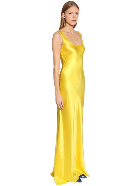 Yellow Satin Dress Long Dresses Images 2022