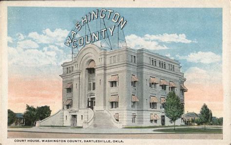 Court House Washington County Bartlesville Ok Postcard