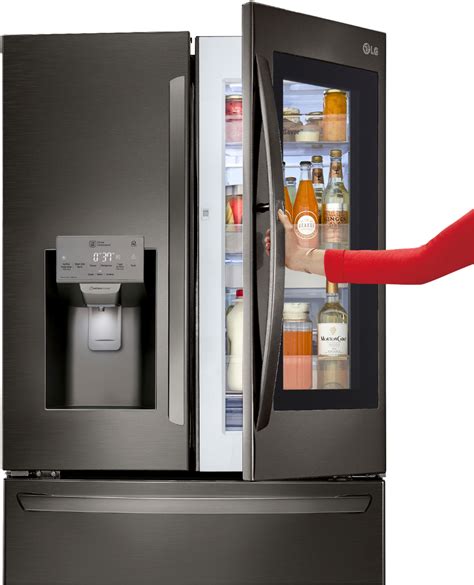 customer reviews lg 27 8 cu ft 4 door french door smart refrigerator with instaview black