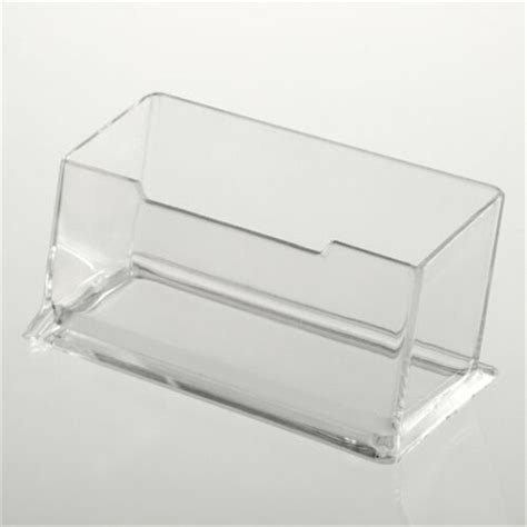 Business card holders are an essential part of doing business. 1pc Clear Desktop Business Card Holder Desk Office ...