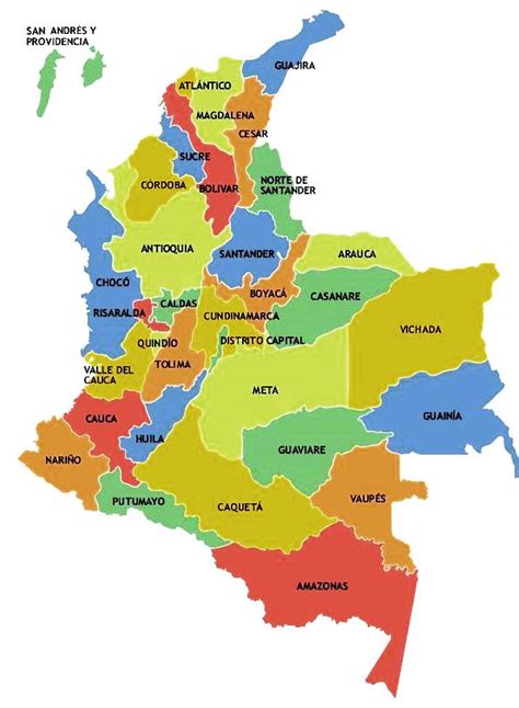 Cuántos Departamentos Tiene Colombia Bandera De Colombia