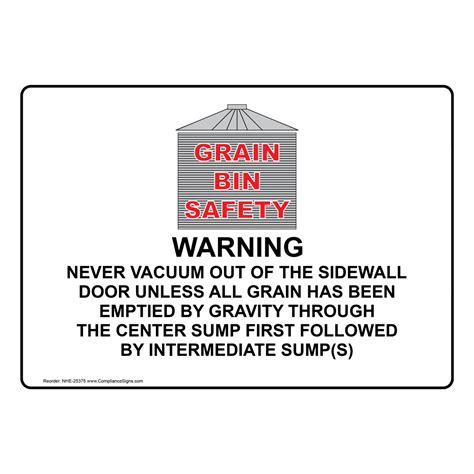 Grain Bin Silo Safety Sign Nhe Agricultural Grain Bin Silo