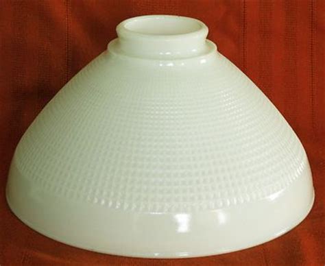 Vintage Heavy White Milk Glass Light Diffuser Shade Torchier Floor Lamp