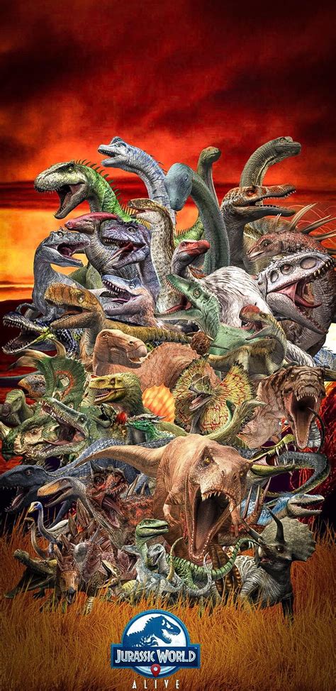 Jurassic World Alive Iphone 932x1916 Wallpaper
