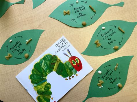 Eric Carle Life Cycle Of A Butterfly Craft With Pasta And Beans By