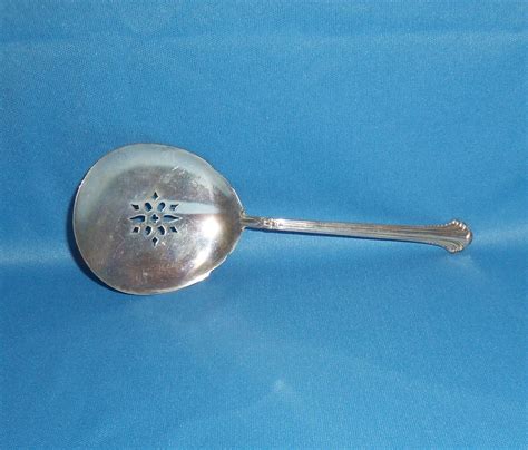 1939 Sterling Silver Pierced Serving Spoon Silver Plumes By Towle Ebay