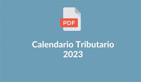 Calendario Tributario 2023