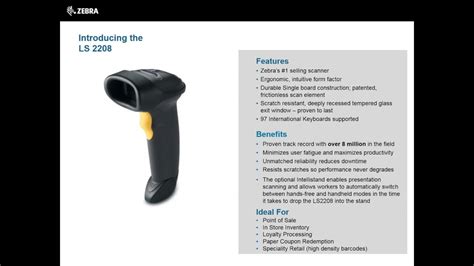 Zebra Technologies Ls2208 Barcode Scanner Emea Youtube