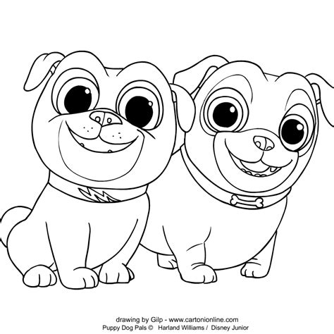 Puppy Dog Pals Coloring Pages Free Printable Coloring