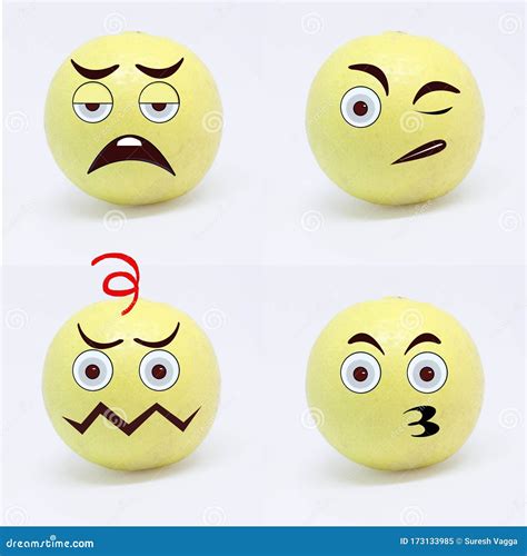 Emojis Set With Emotions In Sad Mood Stock Illustration Illustration