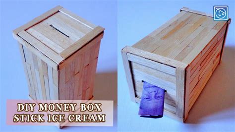 Cara membuat kerajinan tangan dari stick ice cream berbentuk. DIY MONEY BOX STICK ICE CREAM | CARA MEMBUAT CELENGAN DARI ...