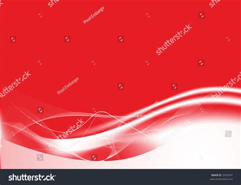 Red Abstract Lines Background Composition Curved Stock Vector Royalty