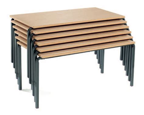 Stackable Rectangular Classroom Tables 1200x600 Crushbent In Beech