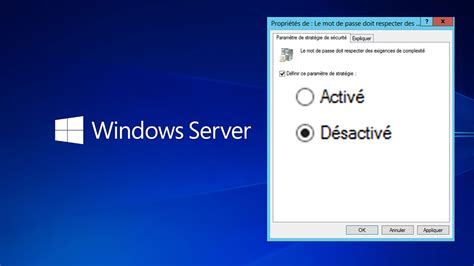 DÉsactiver La StratÉgie De Mot De Passe De Windows Server 2012 Youtube