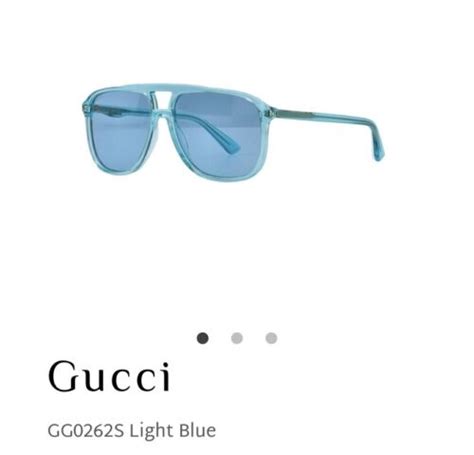 gucci men s gg0262s 58 16 145 aviator sunglasses blue frame blue lens new ebay