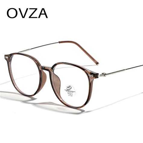 Ovza Classic Tr90 Optical Glasses Frame Women 2024 New Retro Round Anti Blue Ray Eyeglasses Male