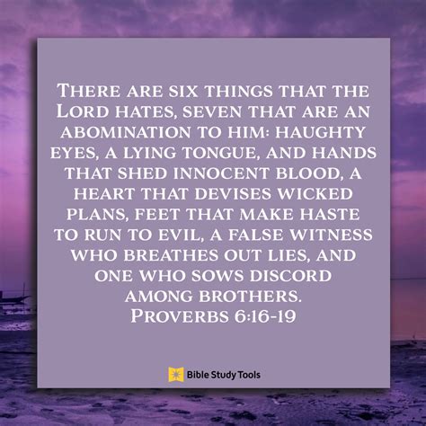 God Hates A Lying Tongue Proverbs 616 19 Your Daily Bible Verse