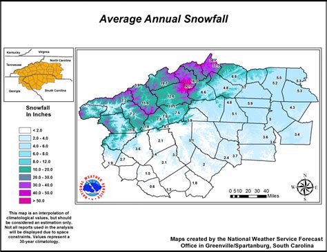 Snowfall Climatology For Western North Carolina