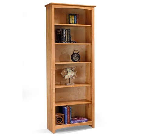 Amish Traditions Alder Bookcases Solid Wood Alder Bookcase With 5 Open